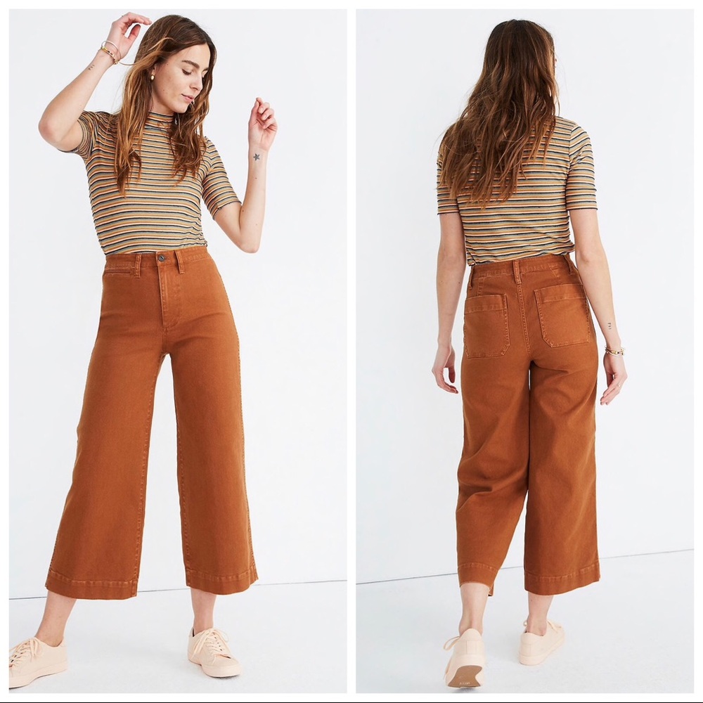MADEWELL Emmett Wide-Leg Crop Pants